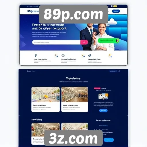Interface e design do site 89p.com em destaque